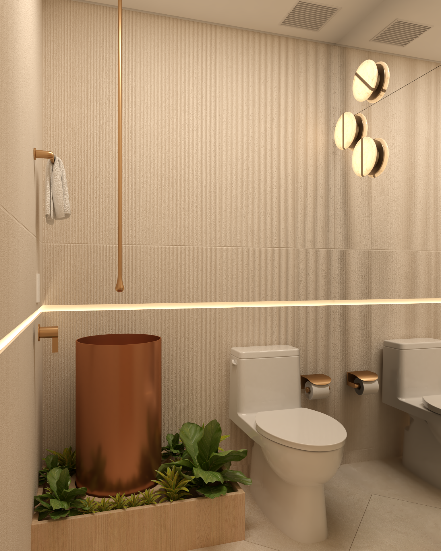 Powder room detail
